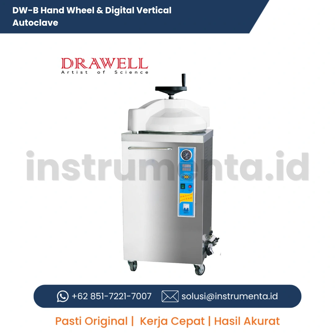 Distributor Resmi DW-B Hand Wheel & Digital Vertical Autoclave Ready Stock